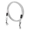 Dog Leash with Stainless Steel Hook and PVC, Silver view 1
