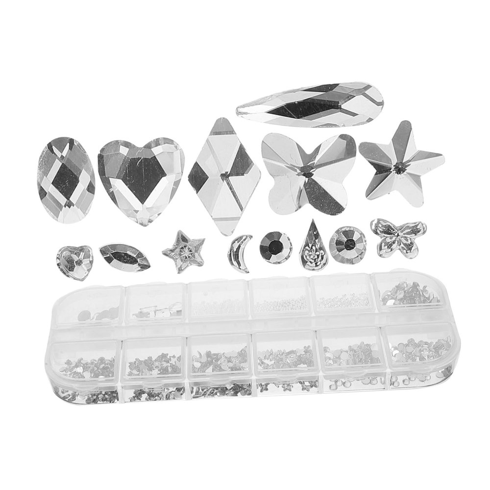 Anneome Colorful Small Metal Fan Nail Charms, 1 Box