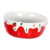 Red Ceramic Hamster Food Bowl, Anti-Spill view 1