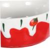 Red Ceramic Hamster Food Bowl, Anti-Spill view 3