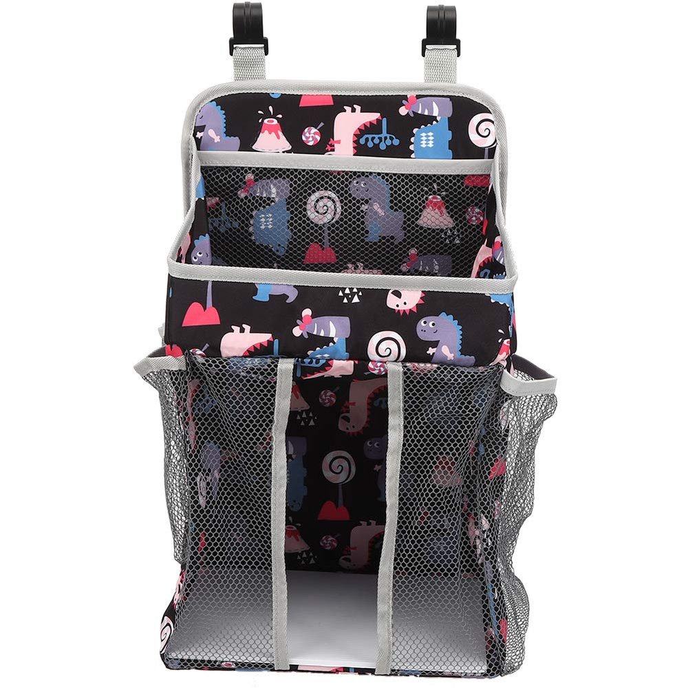 NDiyueAa Baby Crib Hanging Organizer, Corner Diaper Storage Bag, Large Capacity (43 x 25 cm)