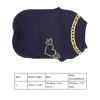 Blue Cotton Dog Shirt with Spring Print, Puppy Vest (L) view 2