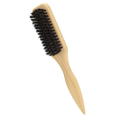 FONDOTIN Wooden Mustache Brush with Comb for Men