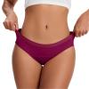 Women’s Absorbent, Washable Leakproof Underwear, 56 ml, for Pregnancy and Postpartum, Cherry Red/Purple, XS view 1