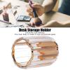 Beufee Makeup Brush Holder, Transparent Round Cosmetic Organizer for Desk, Gold view 3