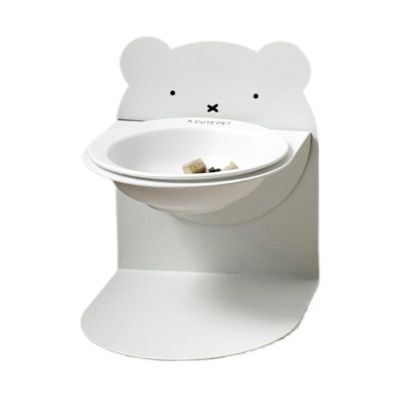 Ceramic Cat Bowl with Adjustable Height and Angle, Magnetic Detachable Design and Non-Slip Base for Small Dogs