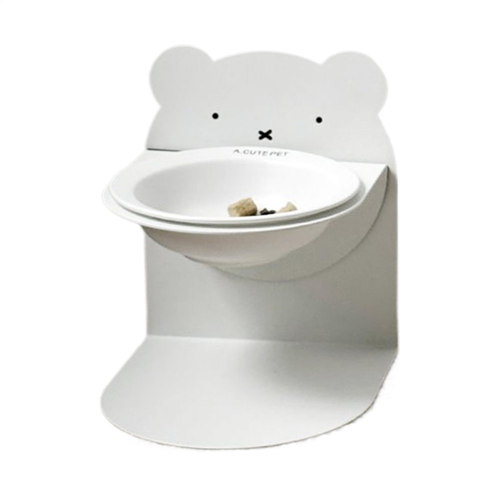 Ceramic Cat Bowl with Adjustable Height and Angle, Magnetic Detachable Design and Non-Slip Base for Small Dogs