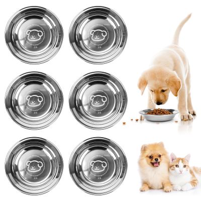 6-Pack Stainless Steel Dog Bowls