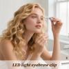Lighted Stainless Steel Eyebrow Tweezers view 3
