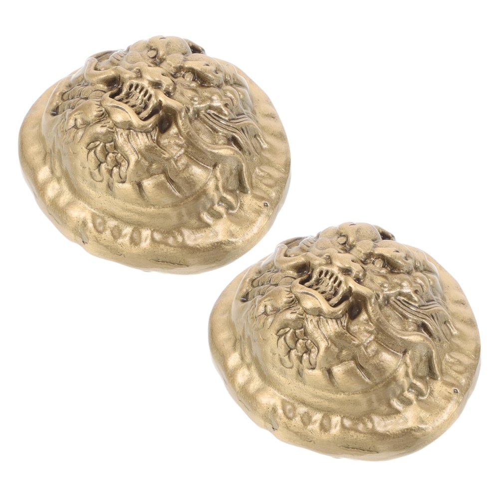 2 Brass Hand Exercise Balls with Dragon Relief for Finger Exercises