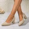 Women's Dirndl Pumps with Heels, Chunky Dance Shoes, Bridal Shoes and Mary Jane Heels view 3