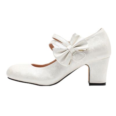 Women's Dirndl Shoes with Heels, Chunky Block-Heel Mary Jane Pumps