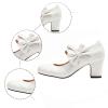 Women's Dirndl Shoes with Heels, Chunky Block-Heel Mary Jane Pumps view 3