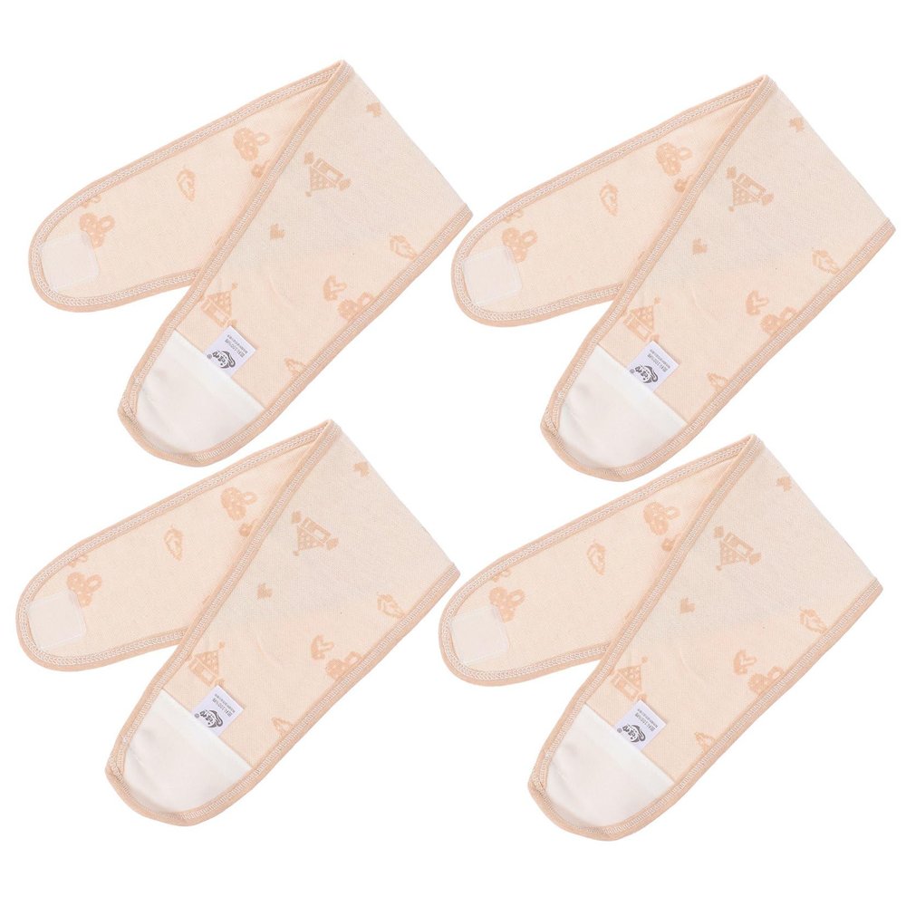 FRCOLOR 4-Pack Cotton Baby Belly Bands, Lightweight and Skin-Friendly Navel Protection for Infants