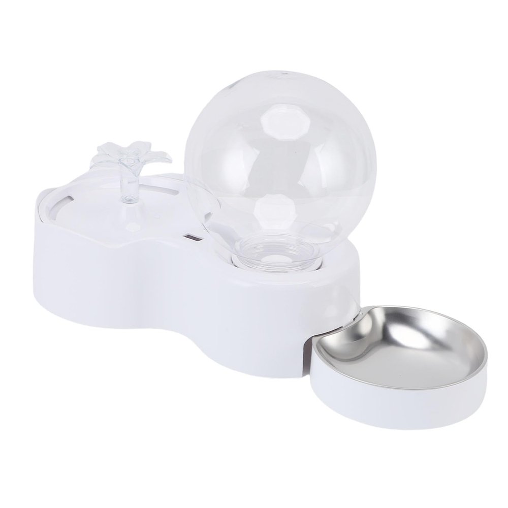 Jiawu Smart Cat Water Fountain and Food Feeder with Practical Filter Design for Cats and Dogs, Plastic, 2.5 L, Blue
