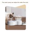 Jiawu Smart Cat Water Fountain and Food Feeder with Practical Filter Design for Cats and Dogs, Plastic, 2.5 L, Blue view 2