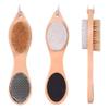 Beaupretty Wooden Pedicure File and Callus Remover, Double-Sided with Pumice Brush view 3