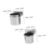 PartyKindom 2-Piece Hanging Stainless Steel Bird Feeders with Clip Holders for Cages, Small Food Bowls for Cockatiels, Budgies, and Parakeets view 2