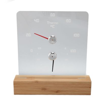 Yctze 2-in-1 RGB Sauna Hygrometer with Wooden Base