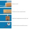 Yctze 2-in-1 RGB Sauna Hygrometer with Wooden Base view 3
