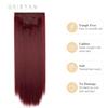 Gairyan 58 cm Clip-In Hair Extensions, Auburn, Straight, Long, 6-Piece, Wine Red view 4