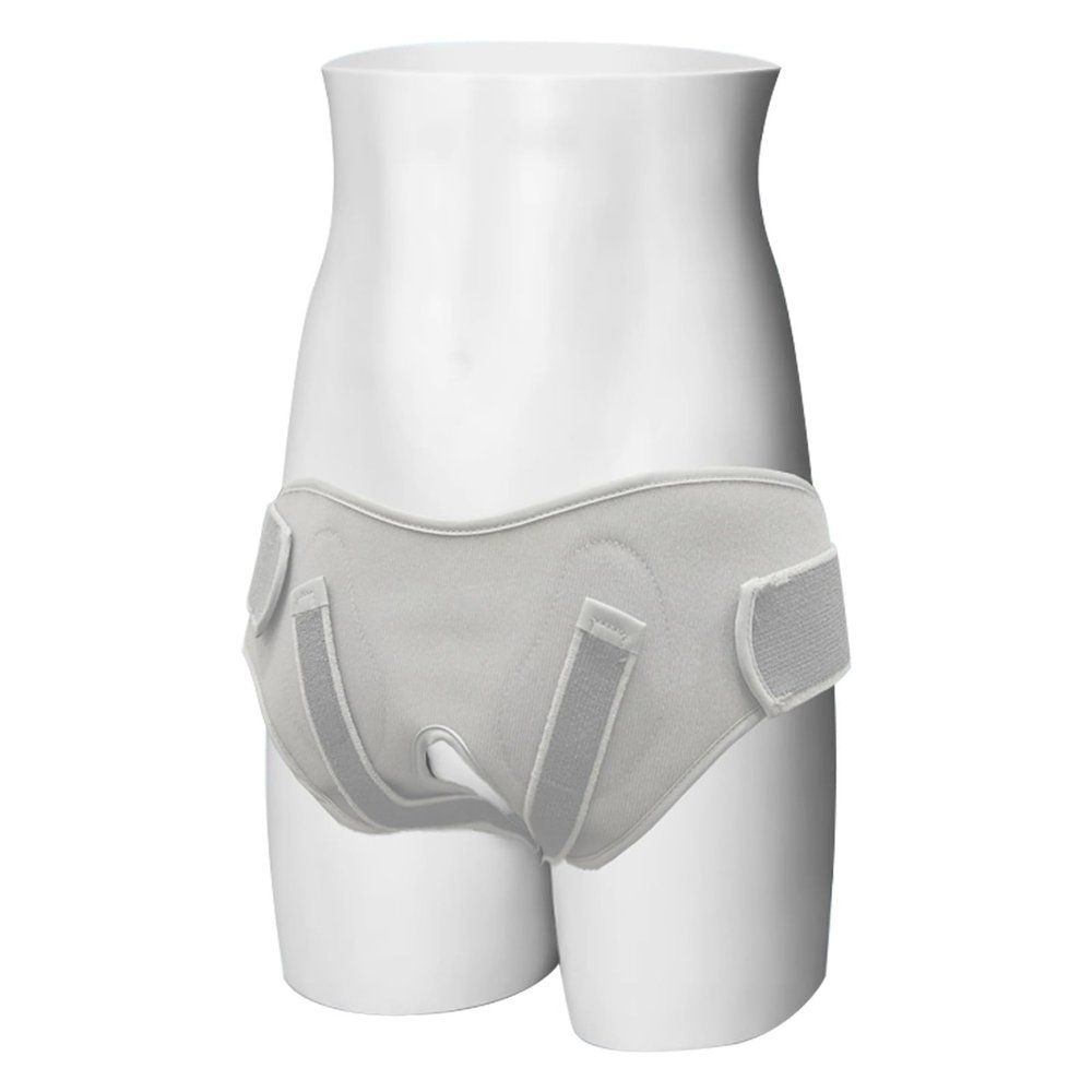 Inguinal Hernia Belt for Men, Adjustable Hernia Truss for Women with 2 Compression Pads, for Unilateral/Bilateral Hernias (L)