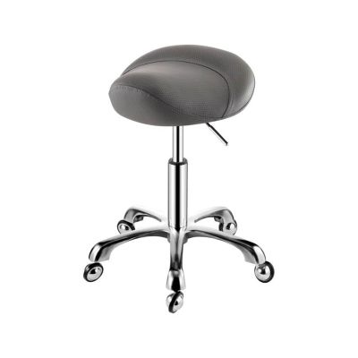 FXLUHAY Saddle Stool with Wheels, Adjustable Height and Soft Cushion, Multicolored
