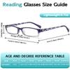 Suertree 5-Pack Women's Reading Glasses, Blue-Light Filter, Spring Hinges, +1.00 view 2