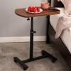 Height- and Length-Adjustable Rolling Bedside Table view 1