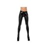 ZQIAOYUUPHOWF Women's Latex Pants with Socks, Black, Size 38 view 1
