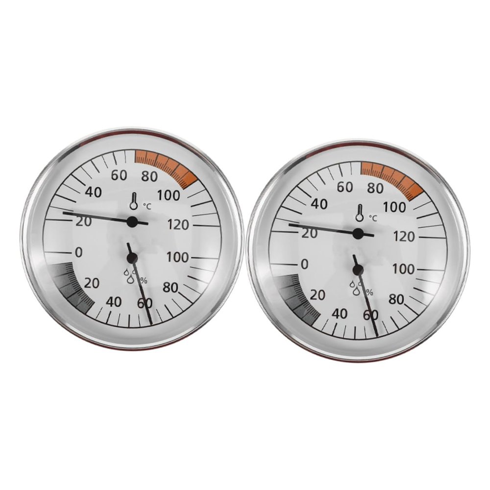 BESPORTBLE 2-Piece Stainless Steel Sauna Hygrometer and Thermometer