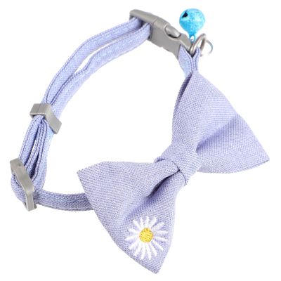 SUPVOX Adjustable Cat Collar with Bell, Padded, Breathable and Durable, Blue