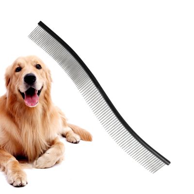 Mxshc Dog Combs for Grooming, Dematting, and Pet Hair, Curved Comb