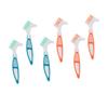 ORFOFE 6-Piece Denture Brushes with Color-Coded Bristles and Large Ergonomic Handles view 1