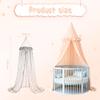 HOTUT Vintage Princess Bed Canopy with Ruffles, Rice Flour view 2