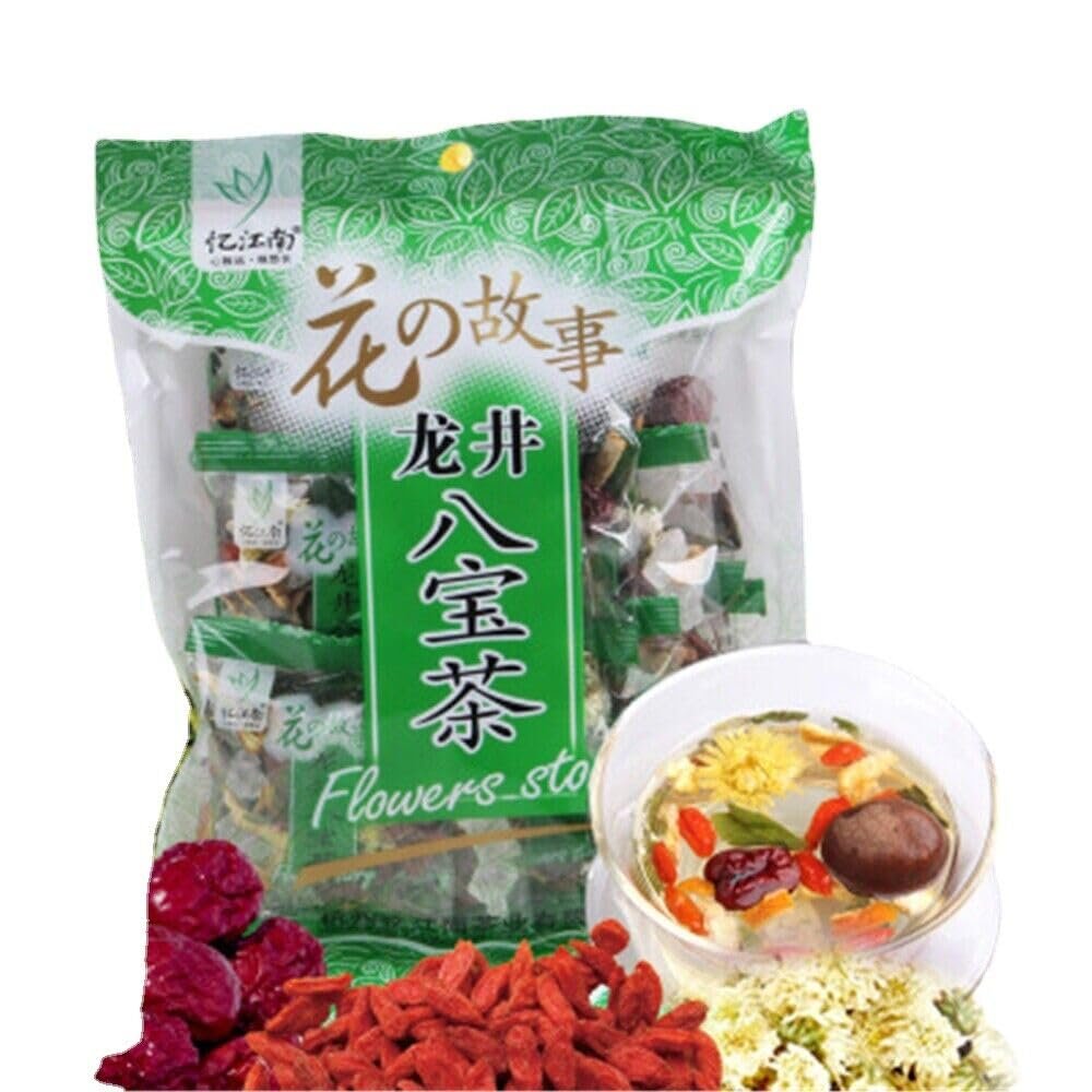 Chinese Handmade Eight Treasures Herbal Tea with Red Dates, Longan & Longjing, 120 g