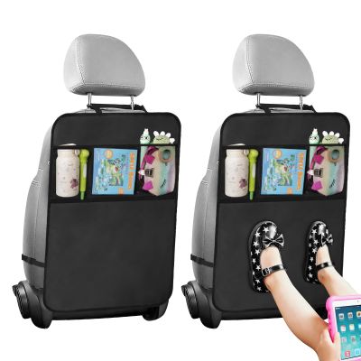 Adiwo 2-Pack Car Seat Back Protectors with Mesh Pockets