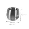 200 ml Stainless Steel Shaving Bowl for Men, Sturdy and Lightweight, Silver view 2