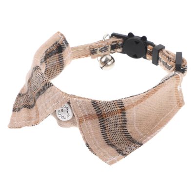 Adjustable Plaid Cat Collar