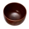 DECORNIJIA Brown Round Wooden Shaving Bowl with Comfortable Handle view 1