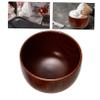 DECORNIJIA Brown Round Wooden Shaving Bowl with Comfortable Handle view 3