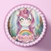 CGD Personalized Edible Cake Topper, Unicorn L3 (Fondant) view 1