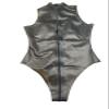 VIYOLI Women's Latex Bodysuit, High-Cut Latex Swimwear, Back Zipper, Adjustable, White, XXL view 3
