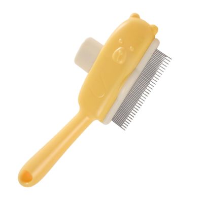 Cat Grooming Brush with Stainless Steel Teeth, Non-Slip