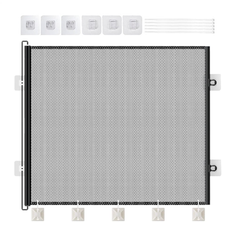 Huxibai Retractable Baby Gate, 76 cm High, No Drilling