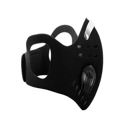 Activated Carbon Dust Mask, Anti-Pollen Allergy Mask, Exhaust-Filtering Foldable Half Mask for Running, Cycling and Outdoor Activities, Black