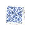 VICASKY Blue Floral Paper Napkins - 100 Sheets view 2