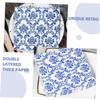 VICASKY Blue Floral Paper Napkins - 100 Sheets view 3