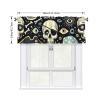 Geteruichi 137.2 x 45.7 cm Skull Window Valance, Funny Hipster Curtain view 3