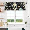 Geteruichi 137.2 x 45.7 cm Skull Window Valance, Funny Hipster Curtain view 4
